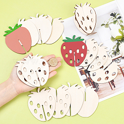 24 шт. 2 стиля необработанных деревянных соломенных украшений для пива&nbsp;WOOD-SC0002-26