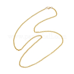 Ожерелья из цепочек Rolo из нержавеющей стали 304 толщиной 3 мм&nbsp;NJEW-JN05622-02