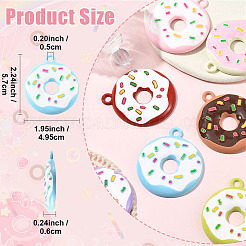 7 шт. двухцветные большие подвески из сплава и эмали&nbsp;ENAM-YW0008-21