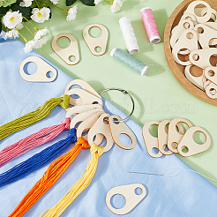 Деревянные органайзеры для вышивальных ниток в форме капли&nbsp;AJEW-GF0009-22