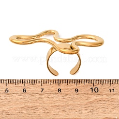 Регулируемые открытые манжеты из нержавеющей стали 304 для женщин&nbsp;RJEW-A064-01G