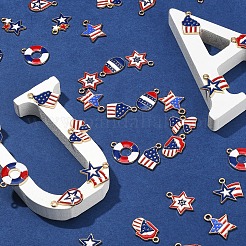 50шт 10 стиля подвески из сплава с эмалью&nbsp;ENAM-CJ0003-08