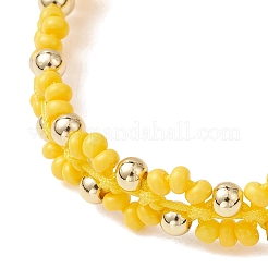 Стекло плетеные из бисера браслеты&nbsp;BJEW-MZ00304-01