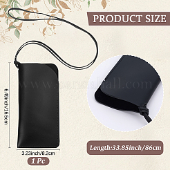 Прямоугольный футляр для очков из искусственной кожи&nbsp;AJEW-WH20130-58B