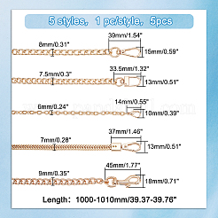 5 шт. 5 стиля цепных ремней для сумок из сплава и железа&nbsp;DIY-WR0003-12