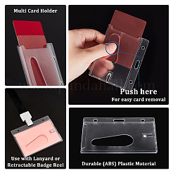 Прямоугольная пластиковая крышка держателя удостоверения личности&nbsp;AJEW-WH0556-03B