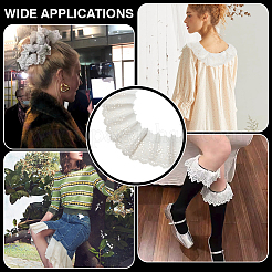 5 ярд хлопчатобумажных кружевных лент с вышивкой в виде цветка и волнистыми краями&nbsp;OCOR-FG0002-85B