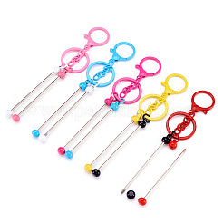 5 шт. 5-цветный брелок из сплава и железа с возможностью бисероплетения для самостоятельного изготовления ювелирных изделий&nbsp;KEYC-TA0001-28