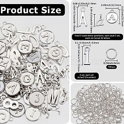 Подвески из сплава в тибетском стиле с буквами a~z и цифрой 0~9&nbsp;FIND-BM0001-15P