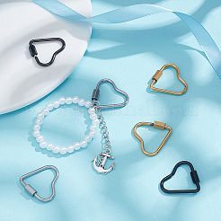 6 шт. 3 цвета 304 нержавеющая сталь винтовой карабин замок подвески&nbsp;STAS-UN0064-05