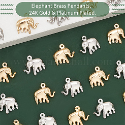 30шт 2 цвета латунные подвески&nbsp;KK-PH0006-27