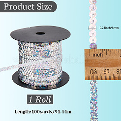 Блестящая лента из ПВХ с блестками&nbsp;OCOR-WH20050-006F