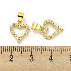 Подвеска из латуни с микропаве из прозрачного кубического циркония&nbsp;KK-B091-32G