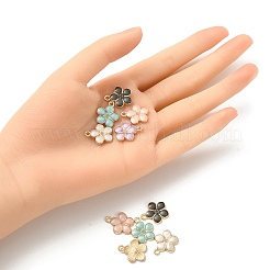 20шт 5 цвета светлые позолоченные подвески из сплава с эмалью&nbsp;ENAM-YW0002-93