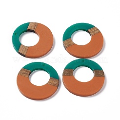 Подвески из непрозрачной смолы и ореха&nbsp;RESI-M027-03K