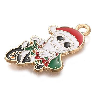 Новогодняя тема сплава эмали подвески ENAM-Q508-02E-1