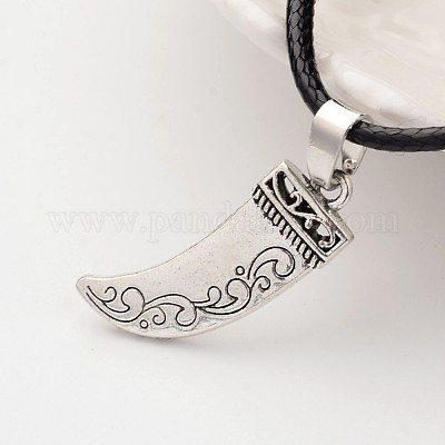 Тибетском стиле сплава ожерелья шкентеля NJEW-F197-21-1