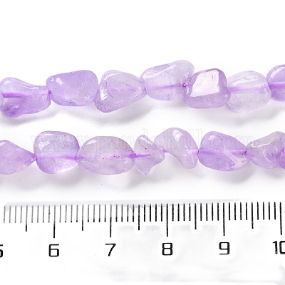 Нити бусин из натурального лавандового аметиста (окрашенного и нагретого) G-P497-01C-44-1