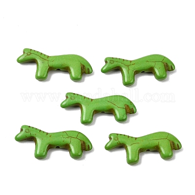 Синтетические бирюзовые бусины&nbsp;G-B158-01G-1