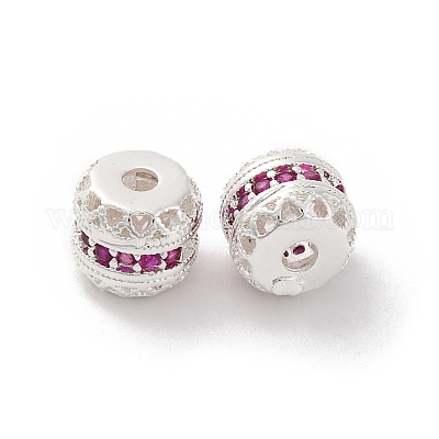 Латунные микро проложить кубического циркония бусы KK-C071-06S-02-1