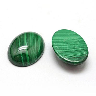 Овальные природные малахит кабошоны G-O147-03G-1