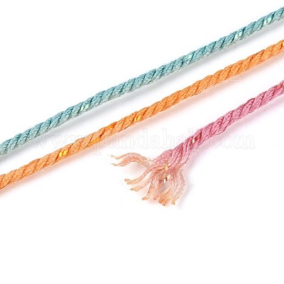 30 м окрашенный сегментный хлопковый шнур для макраме&nbsp;OCOR-T018-01E-1