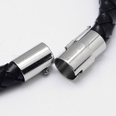 Плетеные браслеты шнур кожаный BJEW-I199-04-1