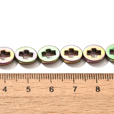 Гальванические нити из синтетических немагнитных гематитовых бусин G-L613-Z01-02J-1