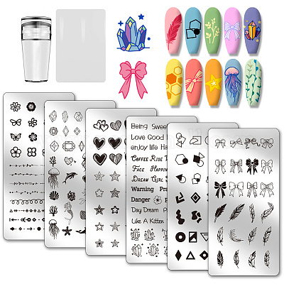 Шаблоны для дизайна ногтей своими руками из нержавеющей стали&nbsp;MRMJ-PH0002-97-1