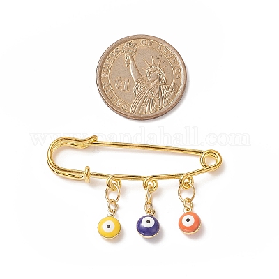 Стойка покрытие латунь эмаль обереги от сглаза английская булавка брошь&nbsp;JEWB-BR00091-1