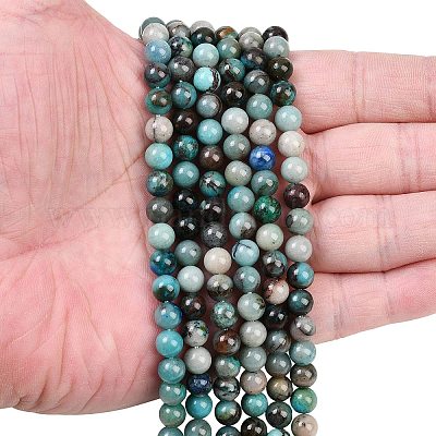 Природные хризоколлу бисер нитей&nbsp;G-K405-B01-6mm-1