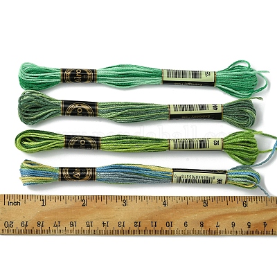 12 моток 6 цвета 6-слойная полиэфирная мулине для вышивания&nbsp;OCOR-FS0001-01B-04-1