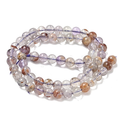 Натуральные фиолетовые фантомные кварцы&nbsp;G-L644-D01-6mm-1