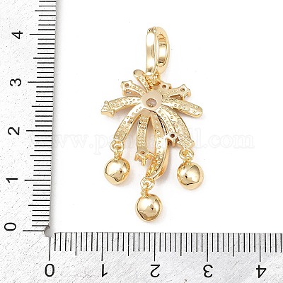 Латунные микропроволочные кубические циркониевые подвески KK-H524-01G-01-1