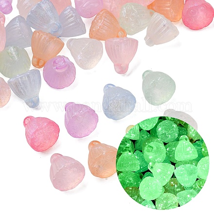 Подвески из непрозрачного светящегося пудрового акрила OACR-G052-12A-1