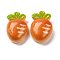 Resin Cabochons, Carrot, Orange Red, 23.5x16x9.5mm