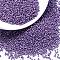 MIYUKI Delica Beads, Cylinder, Japanese Seed Beads, 11/0, (DB1185) Galvanized Semi-Frosted Eggplant, 1.3x1.6mm, Hole: 0.8mm, about 2000pcs/10g