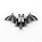 Tibetan Style Alloy Pendants, Halloween, Bat, Cadmium Free & Lead Free, Antique Silver, 30x47.5x5mm, Hole: 2mm, about 199pcs/1000g