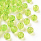 Transparent Acrylic Beads, Round, Yellow Green, 8x7mm, Hole: 2mm, about 1745pcs/500g