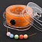 Round Elastic Crystal Thread, Jewelry Beading Cords, For Stretch Bracelet Making, Orange, 0.8mm, about 65.62 Yards(60m)/Set