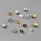 Brass Friction Ear Nuts, Ear Locking Earring Backs for Post Stud Earrings, Mixed Color, 6x4x3.5mm, Hole: 1mm