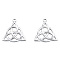 Non-Tarnish 201 Stainless Steel Pendants, Trinity Knot, Stainless Steel Color, 27x25.5x2.5mm, Hole: 2.5mm