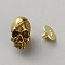 Halloween Theme Brass Decorative Rivets, for Purse, Bags, Leather Crafts Decoration, Skull, Antique Bronze, 14x8x11.5mm, Hole: 3mm