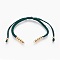 Nylon Cord Bracelet Making, with Brass Findings, Golden, Teal, 5-1/2 inch(14cm)~11-3/8 inch(29cm), Hole: 2.5mm