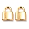 304 Stainless Steel Pendants, PadLock, Golden, 22.5x15x4mm, Hole: 6x7mm