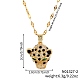 Модные латунные паве зеленые и прозрачные кубические цирконии ожерелья с подвеской в виде головы леопарда IV6629-6