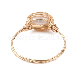 Кольца из натурального пресноводного жемчуга&nbsp;RJEW-JR00969