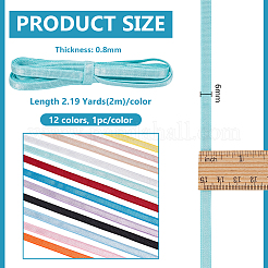 12шт. 12-х цветная полиэфирная лента&nbsp;OCOR-BC0009-41B