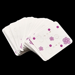 50 шт. прямоугольные бумажные карточки с цветочным принтом и серьгами&nbsp;LS-CDIS-M008-01C