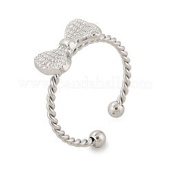 Кольца-манжеты из нержавеющей стали 304 с бантом для женщин&nbsp;RJEW-G338-08P